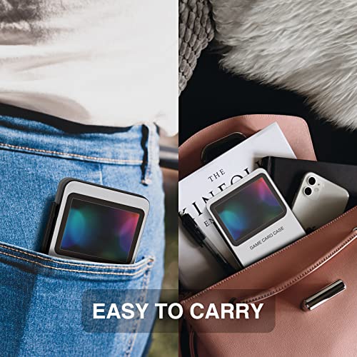 HEIYING Spielkarten Aufbewahrungsbox für Nintendo Switch 2 / Switch OLED, Individuelles Muster Tragbare Reise Aufbewahrungsbox mit 48 Game Card Slots und 24 Micro SD Card Slots