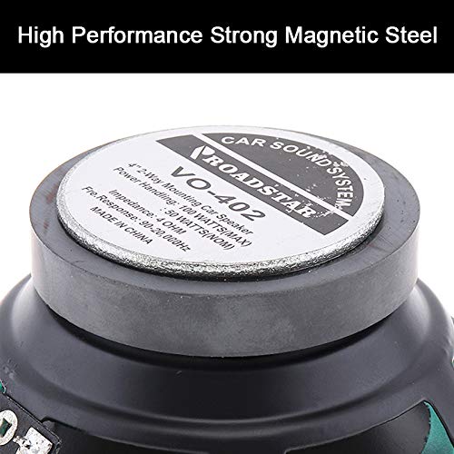ePathChina 4 Inch 100W Universal Car HiFi Coaxial Speakers Vehicle Door Auto Audio Music Stereo Full Range Frequency Loudspeaker