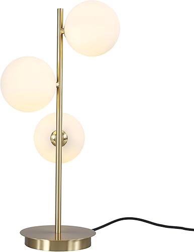 Miniatura 12 de Lámpara de mesa moderna de mediados de siglo Lámpara de escritorio de globo de vidrio gris ahumado Lámpara de mesa de noche vintage industrial Luz