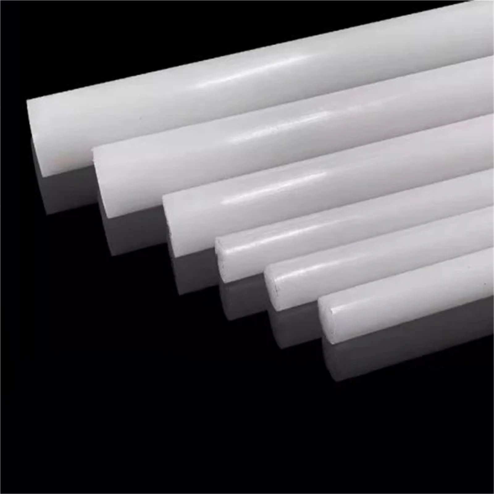 Nylon Stange 2/4/10 Stück weiße Nylonstäbe aus Kunststoff, rund, robust, massiv, 6–30 mm, Verarbeitungslänge 500 mm(30mm 2Pcs)