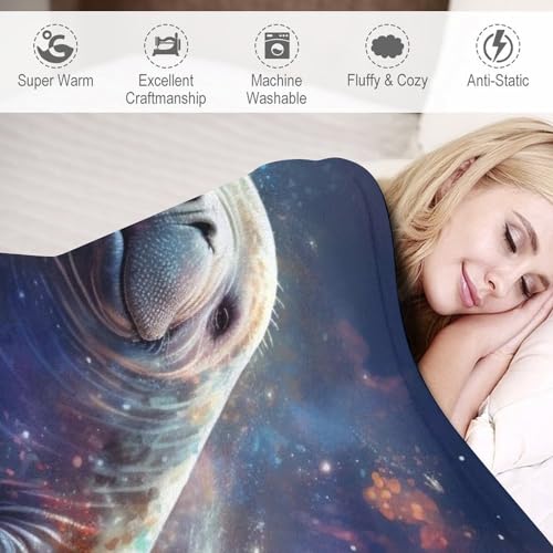 Couverture lamantin flannel pour des soirées cocooning au chaud
