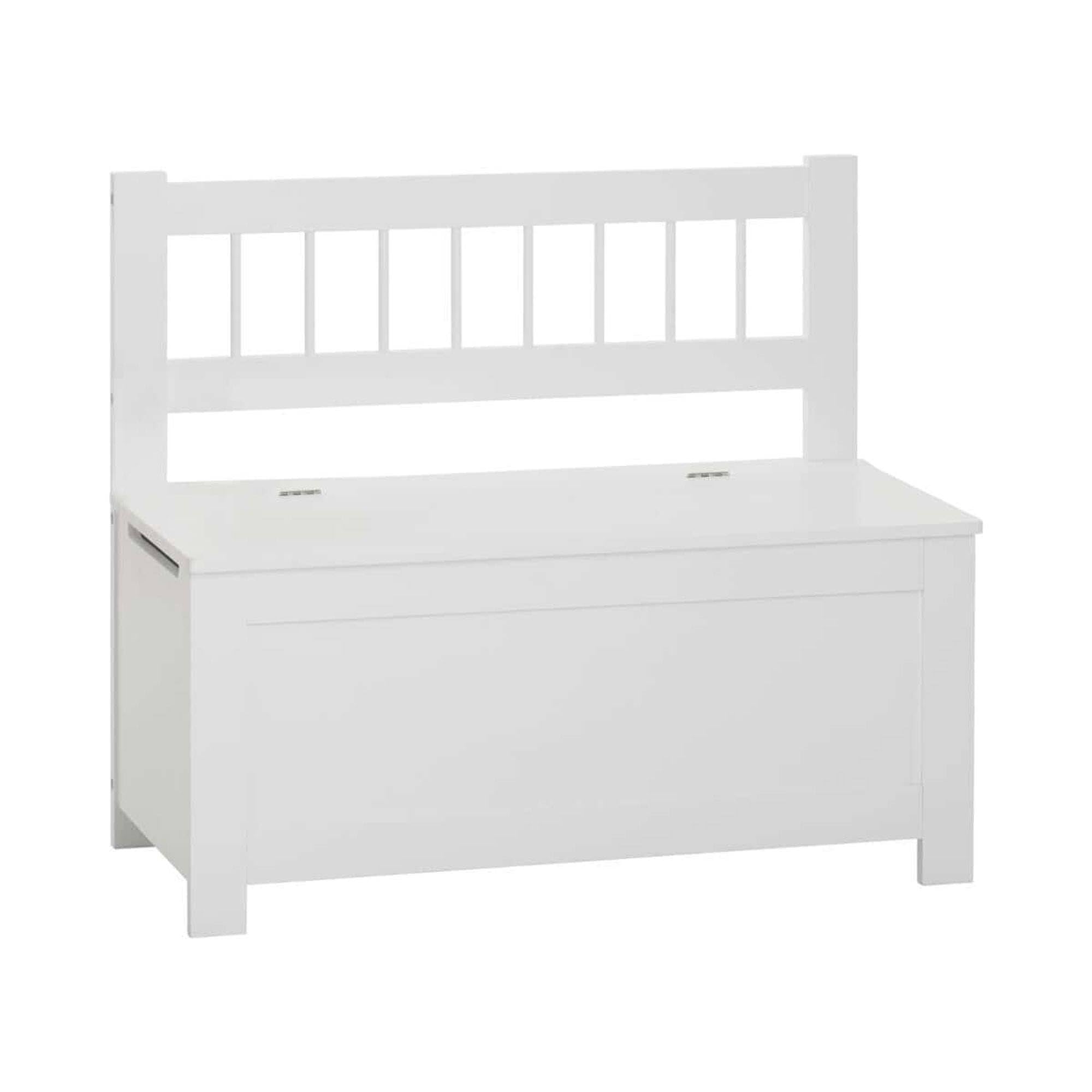 Banco de almacenamiento arcón infantil de madera blanco - 74,5x34x64cm