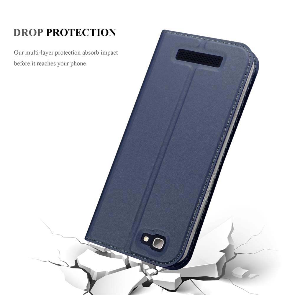 Cadorabo Hülle Für ZTE Blade A612 – Klapphülle Aus Kunstleder Mit Standfunktion & Kartenfächern, Magnetisch, Blau