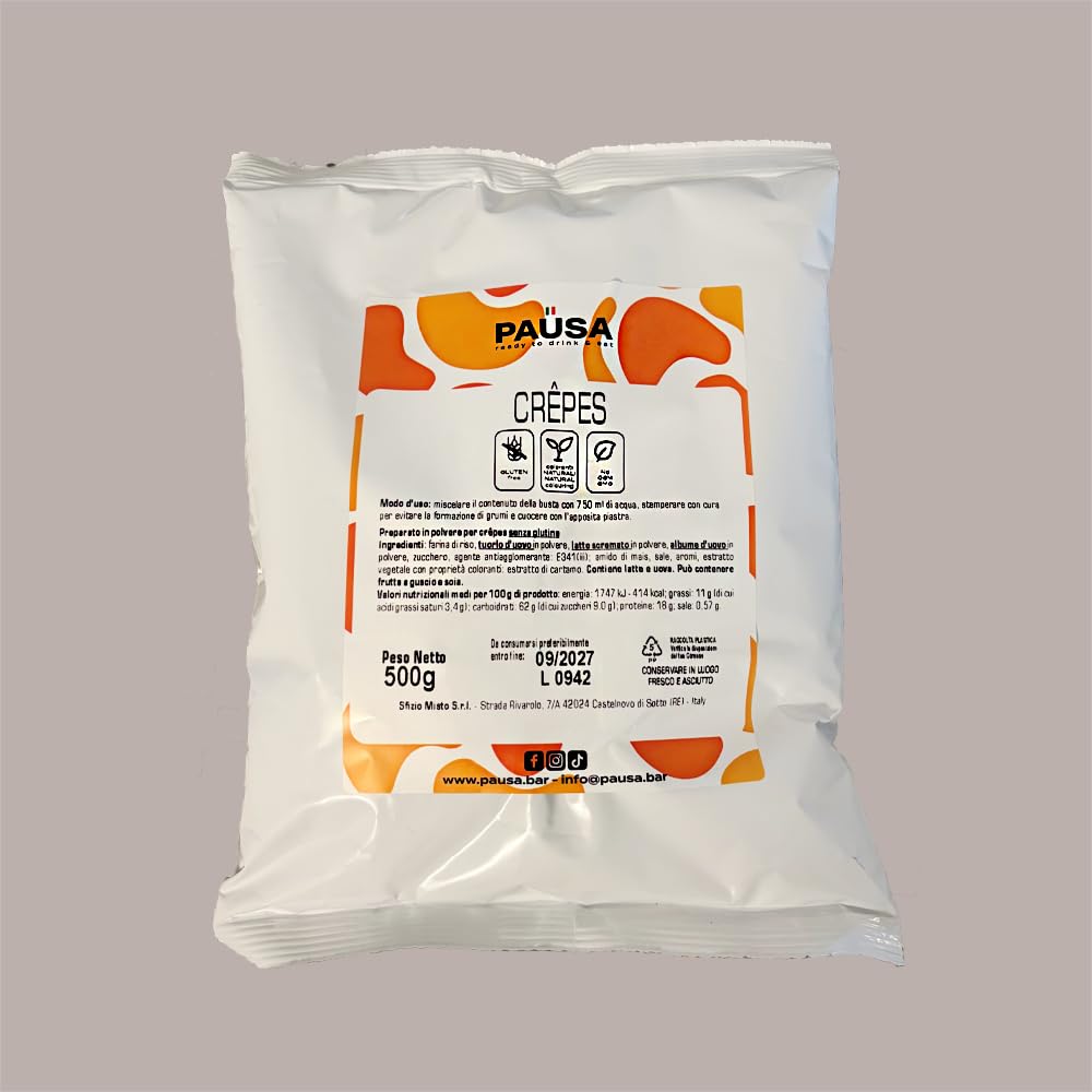 Preparato in Polvere per Crepes con Uovo Senza Glutine 500 gr Lucgel