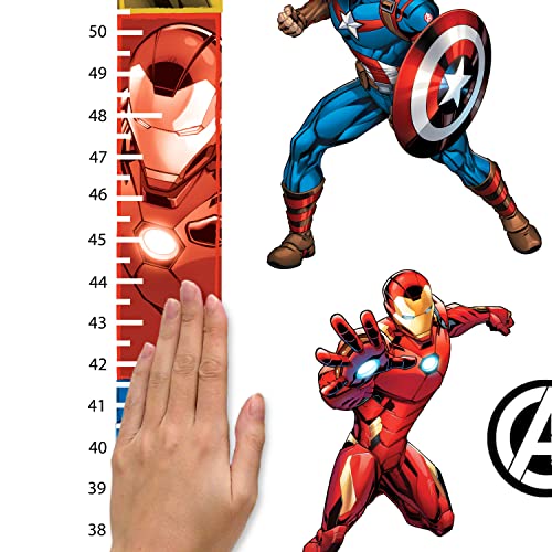 Toise Avengers Marvel de RoomMates para decorar el dormitorio y medir el crecimiento infantil 3