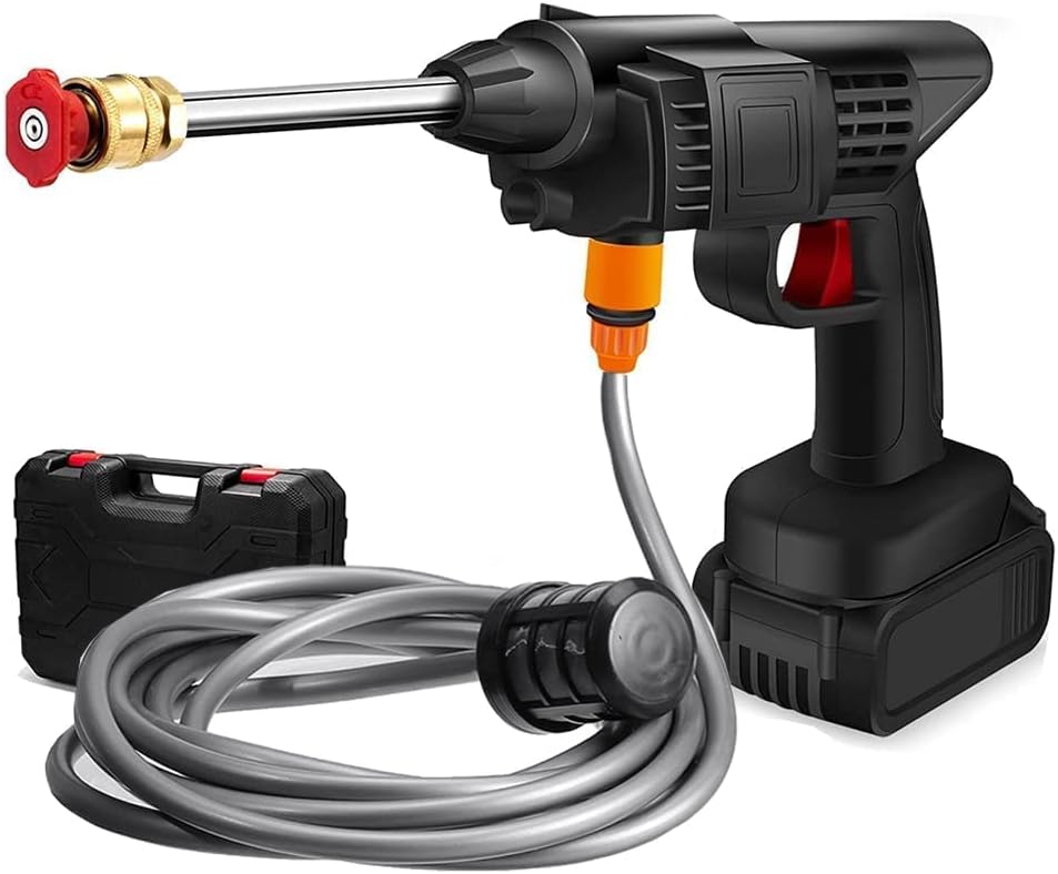 YUGMI SHOP Cordless 48V Electric Car Pressure Washer Power Washer Gun with Accessories Portable Power Cleaner with Multi-Function Nozzle Suitable for Car Washing Gardening Fences Siding