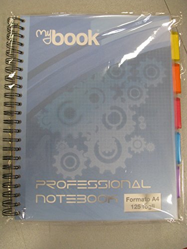 Pool Over My Book - Cuaderno Profesional de tamaño A4, 125 Hojas, de Cuadrados y de líneas de 0,5 y 1 cm, con separadores