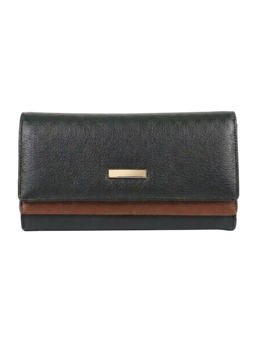 Vellon Leather Pure Top Grain Women’s Clutch Wallet | Premium Long Wallet with Zip Pocket and Button Magnetic Closure.-image-34