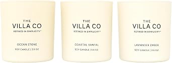 3 Candle Luxe Box Gift Set | Ocean Stone | Lavender Ember | Coastal Santal | 3.5oz Each | Poured in the USA |