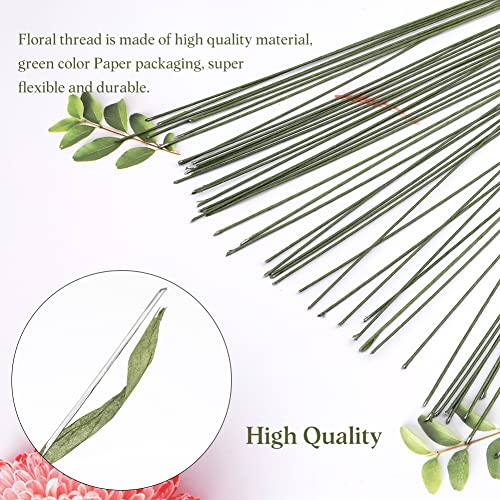 Tikjiua 18 Gauge Green Flexible Paddle,50 Pcs Dark Green Floral Stem Wire Flower Stems Floral Paper Wrapped Wire For Crafts Flower Arrangements Flower Making #TOP2