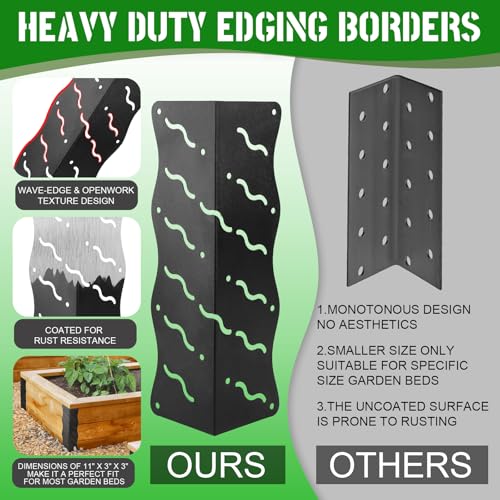 8-Pack Raised Garden Bed Corner Brackets for 12''-24'' Plant Beds by Apaspoil - Used condition - Image 5