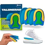 Podcase - Pack de 4 Taloneras para Zapatos - Plantillas de Silicona para Hombre y Mujer - Plantilla de gel para talón - Unisex (Verde, Talla L (41-47))