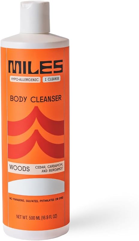 Sabonete líquido corporal Miles, fragrância Woods, 473 mL