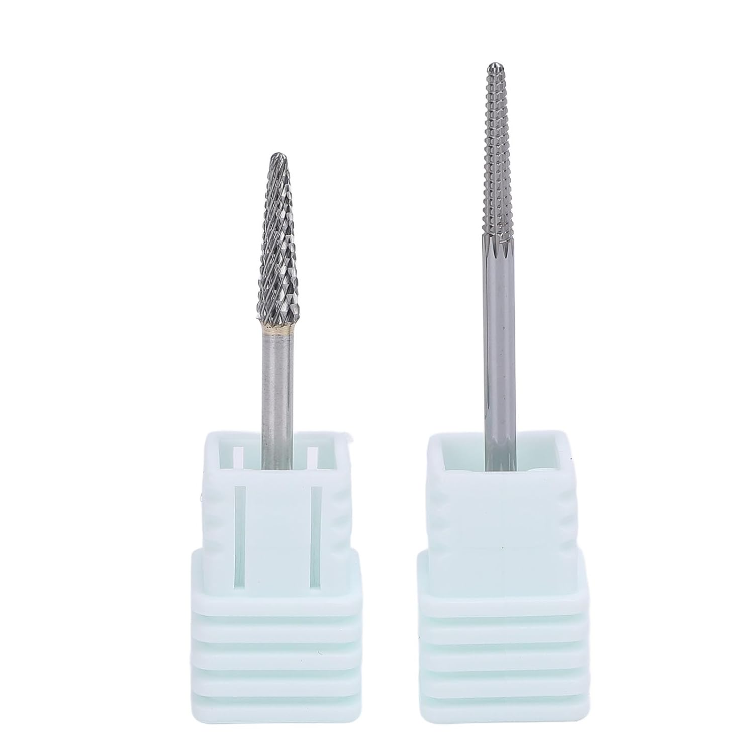 Dioche Tungsten Steel Nail Drill Bits, 2 Pcs Nail Art Tools Safety Nail Cuticle Cleaner Bits for Manicure Machine