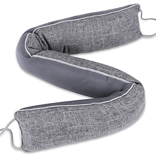 Trusiel Burlete Protector contra Frío, Tope para Puerta Cojín para Puertas y Ventanas Burlete Universal Cortavientos para Puerta Aislante contra el Frío Mantiene el Calor Ahorra Energía (90 cm)