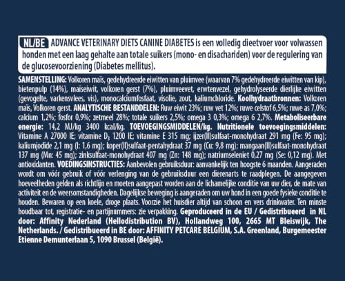 ADVANCE Diabetes Colitis Trockenfutter Hund, 1-er Pack (1 x 12 kg)