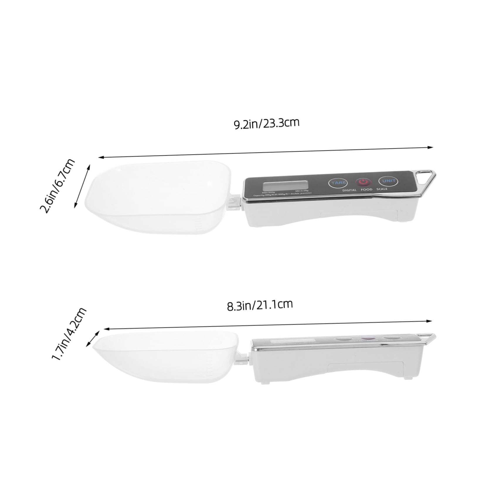 PRETYZOOM 3 Sätze Elektronische Küchenwaage Digital Spoon Scale Digitale Schaufel Präzisionswaage Mini Lebensmittelwaage Gewicht Messlöffel Mini Küchenwaage Kleiner Grammmaßstab Metall