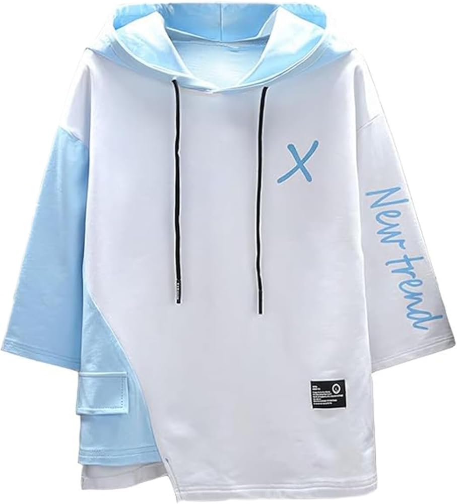 Amazon.co.jp: [BLOOMY CHIC] パーカー メンズ 七分袖 薄手 フード付き