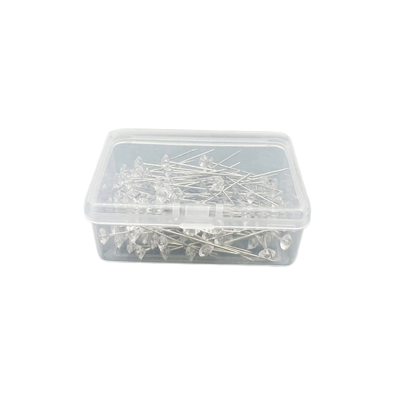 Kalttoy 50/100 / 150 / 200Pcs Crystal Head Pins 1.5inch Head Straight Pins, Steel Bouquets Corsages Flower Nickle Plated Needle