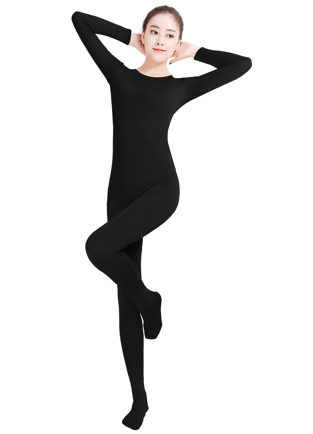 lucky baby store Girl's Women's Well-fit Lycra Spandex One Piece Unitard Full Bodysuit Zentai Bodysuit (XXXL, black)