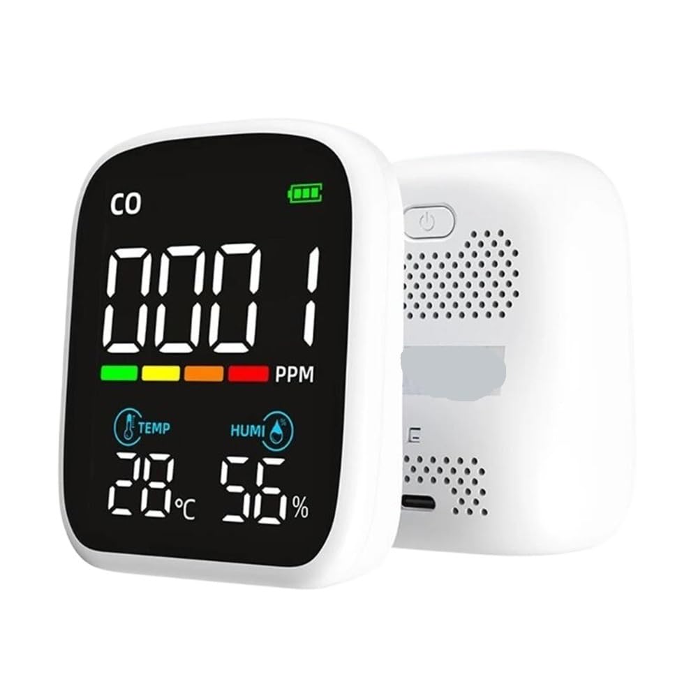 Détecteur de gaz, Détecteur numérique de CO LED, testeur monoxyde Carbone, température et d'humidité