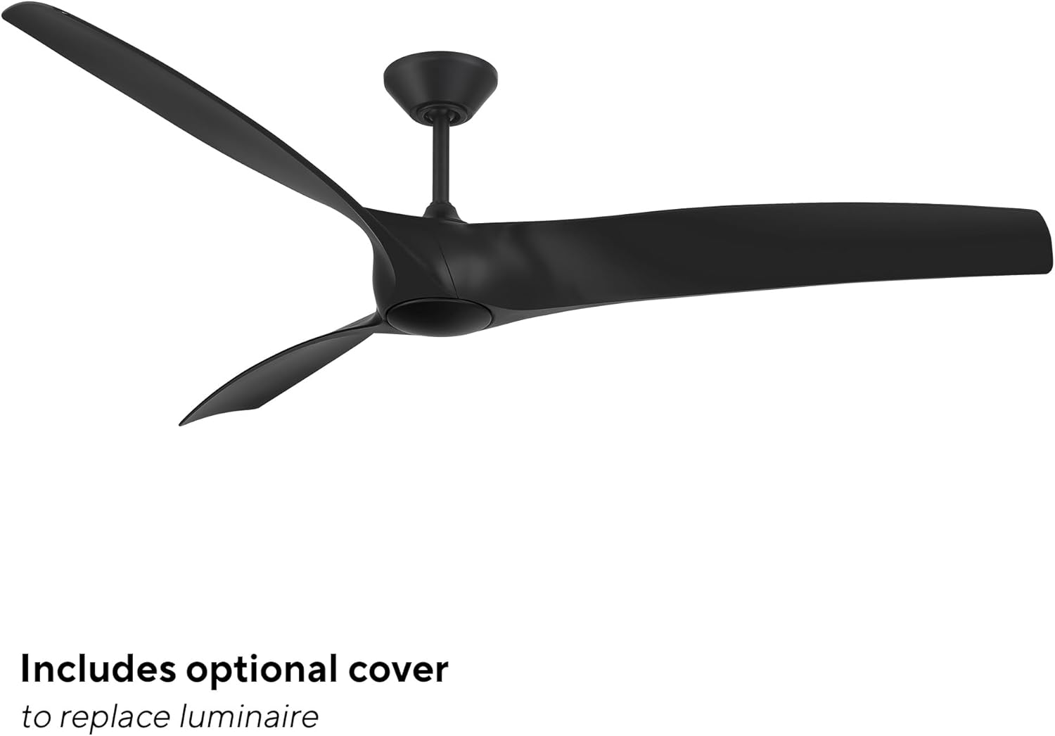 Modern Forms Zephyr Indoor or Outdoor 3-Blade 72in Smart Ceiling Fan in Matte Black with Adjustable CCT 2700-3000-4000-5000K LED Light Kit and Remote Control works with Alexa and iOS or Android App