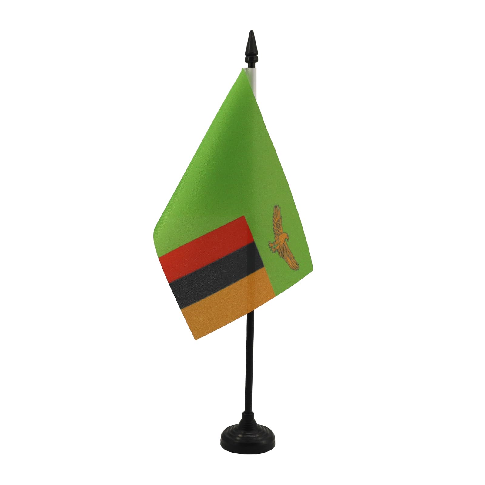 AZ FLAG Zambia Table Flag 4x6 in 100D Polyester Plastic Base