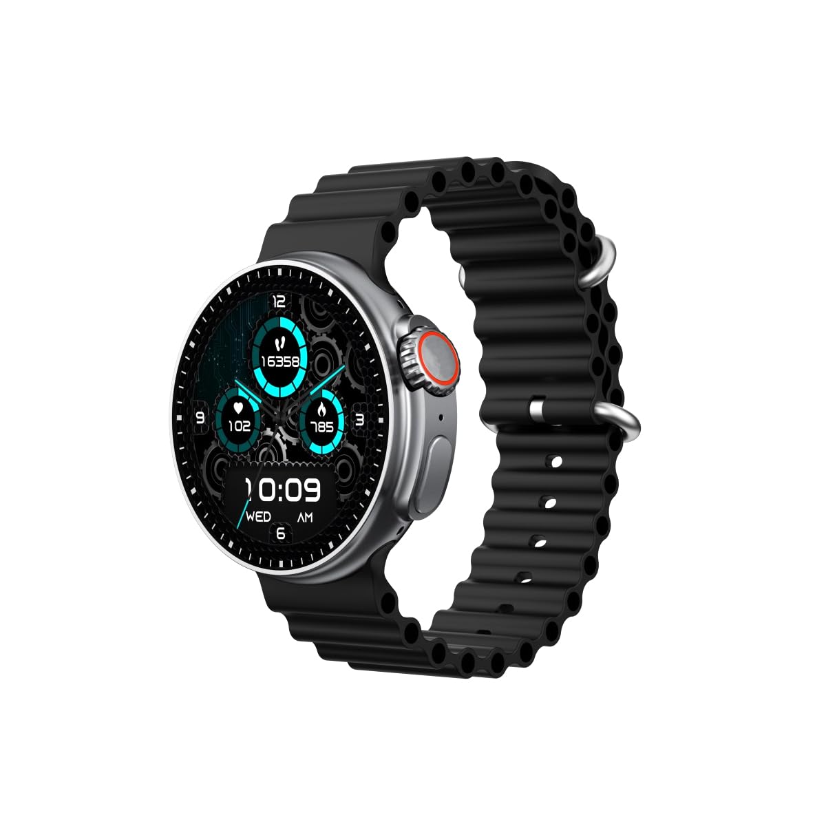 DCU TECNOLOGIC - Smartwatch Boston - Pantalla Amoled 1,43’’ - Llamadas a través de Bluetooth y Notificaciones - Modos Deportivos - Monitoreo de Salud - 2 Correas en Silicona