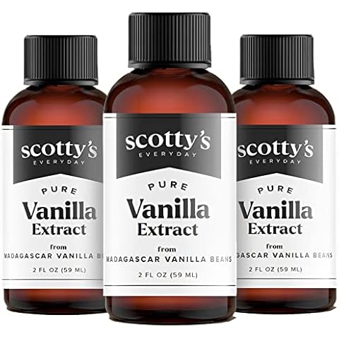 Pure Vanilla Extract from Madagascar Vanilla Beans - Sustainably Grown - Cold Extraction Processed - Gluten-Free - 2 FL OZ - 3 Pack Cover