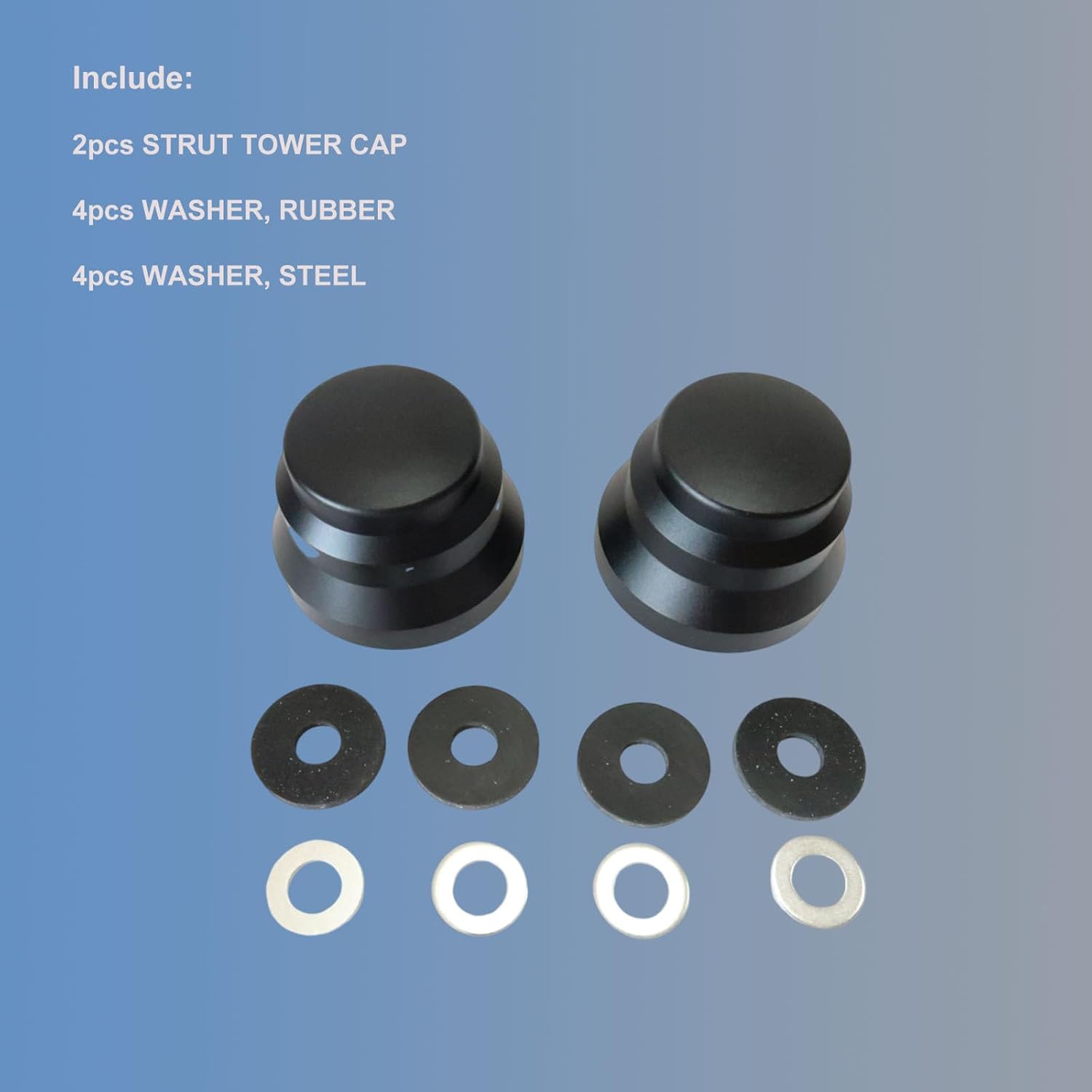 Strut Tower Caps Fit for Dodge Challenger Charger Chrysler Replace#77072464 (Black)