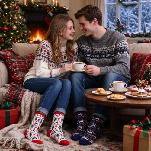 Calendrier de compte à rebours de Noël 24 jours - Chaussettes chaudes | Compte à rebours de Noël pour femmes et hommes, fête d'hiver