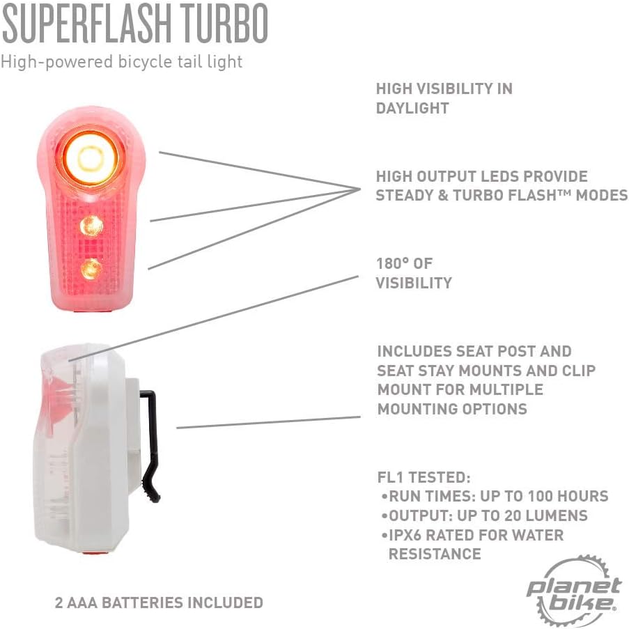 Planet Bike Superflash Turbo Bike rear light