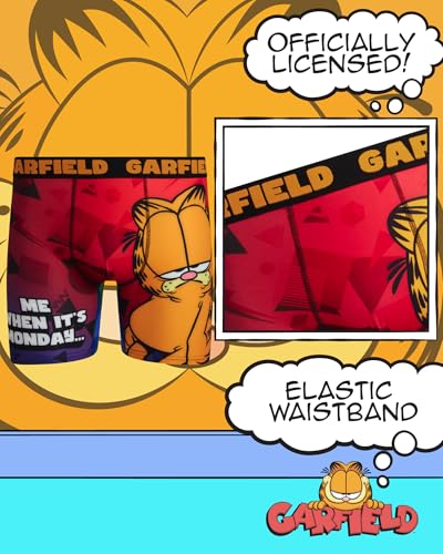 Garfield Men's Boxer Briefs - No Fly, Anti-Chafing Stitching, Comfort Shaped/Cotton Lined Crotch2