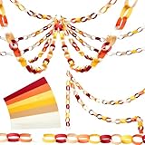 Abundantly Colorful Paper Strips: the color palette is bountiful with our 600 sheets paper chain strips, equipped with 2 rolls of double sided tapes; The abundant quantity means you can create a paper chain that can stretch up to 28 feet in total len...