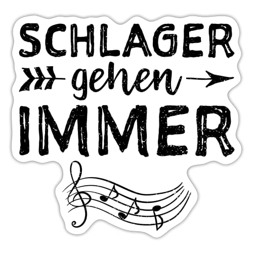 DesignsByJnk5 Sticker Unisex Musik | Schlager Gehen Immer Aufkleber Musik Spruch | Schlagermusik lustige Sprüche Autoaufkleber Geschenkidee Musik