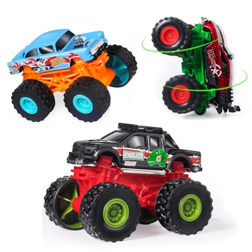 KARMOUNT Mini Monster Trucks Set, Diecast Cars, Powerful Pull Back Cars - image 1
