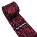 Barry.Wang Designer - Juego de corbata, pañuelo cuadrado para bolsillo y gemelos,...