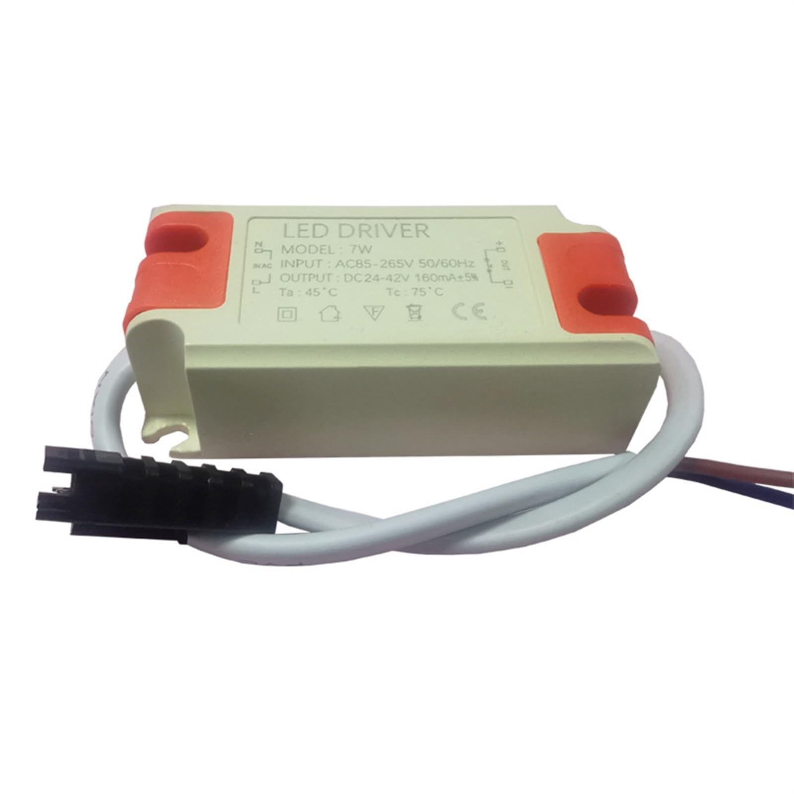 Fuente de alimentación de unidad externa de 7W, fuente de alimentación LED de corriente constante de 160MA, bombilla de amplio voltaje aislada, luz de techo, fuente de alimentación de unidad
