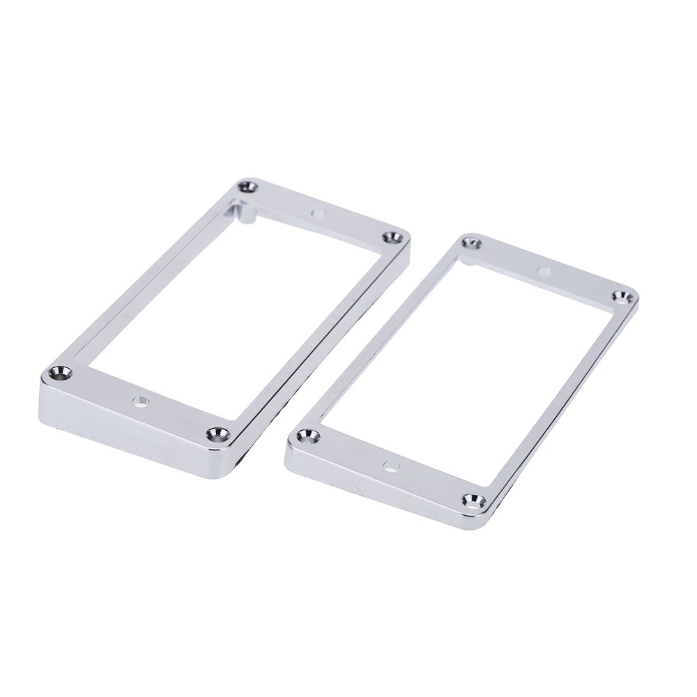 YANDAN Chrome-Plated Plastic Guitar Pickup Frame Mounting Ring for LP Guitar Silver