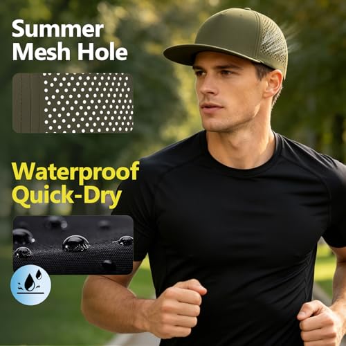 Image of M /L /XL /XXL Oversize Flat Bill Baseball Cap for Men Women Quick Dry Snapback Hats Summer Mesh 5 Panel Cap