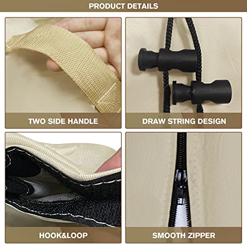 Skyfiree Porch Swing Cover Waterproof, Outdoor Swing Covers For Hanging Swing 56"X32"X25",Beige&Coffee #TOP3