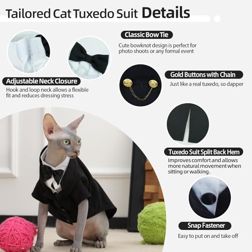 #1 Best Qbleev Cat Tuxedo - Premium Pet Apparel Set - Image 4