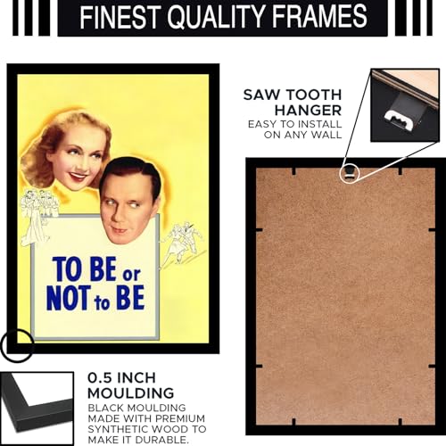 Image of BLINKART To Be Or Not To Be (1942) Movie Poster Frame 8x12 Inch | Premium 300 GSM Paper Wall Print | Vintage Film Artwork for Home, Bedroom, Living Room, Office | Framed Photo Decor