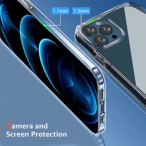 Image of amazon basics Hybrid Protection Clear Back Cover Case For Iphone 12 Pro Max-(Polycarbonate|Transparent)