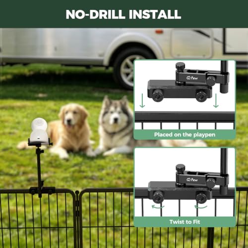 Image of FXW Instant Dog Playpen with Camera Mount, 40 inch H, 16 Panels for RV Camping