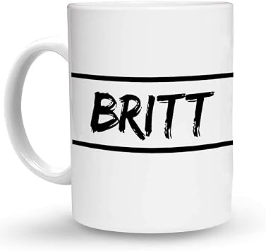 Makoroni Britt Name - 11 Oz. Unique Ceramic Coffee Cup, Coffee Mug