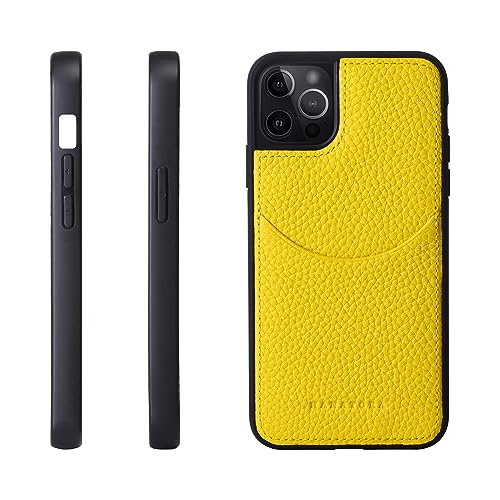 HANATORA for iPhone 15ProMax �P�[�X �{�v �ϏՌ� �X�}�z�P�[�X �X�}�z �R�[�h�z���_�[ �t�� �V�������N�J�[�t���U�[ �M�t�g �}�O�l�b�g�Ȃ� �C�G���[ CPG-15ProMax-Yellow