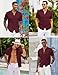 COOFANDY Mens Casual Knit Polo Shirt Vacation Short Sleeve Button Down Shirts Textured Summer Beach T-Shirts Old Money Clothes Wine Red