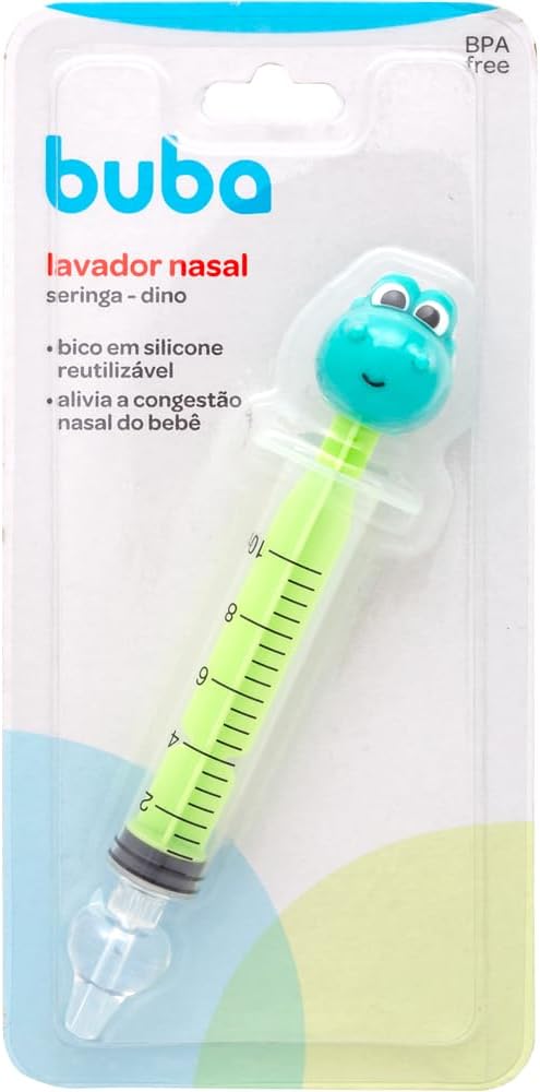 Buba, Lavador Nasal Seringa Dino Verde