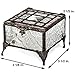 J Devlin Glass Art Box 354 Series Stained Glass Decorative Glass Box - Available in Sage Green or Pale Rose (Pale Rose)